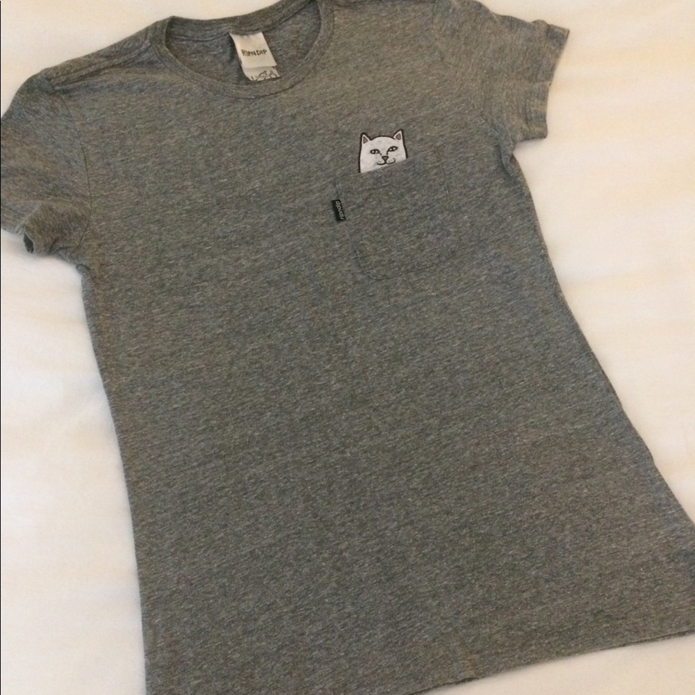 EUC RipNDip bad kitty sz S tee. Subtly Bold!